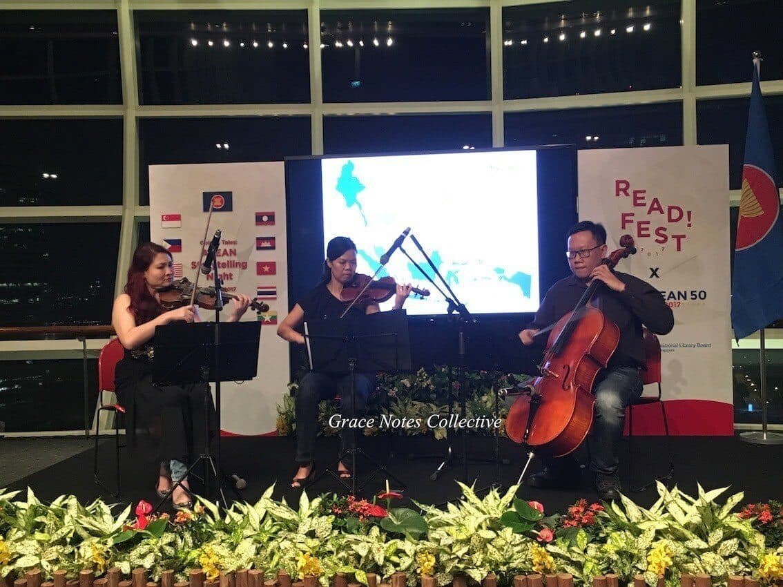 String ensemble performing at a corporate event